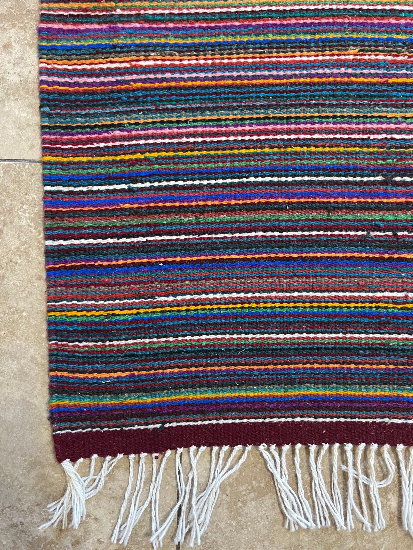 Multicolor Wool Table Runner (42"x 15")