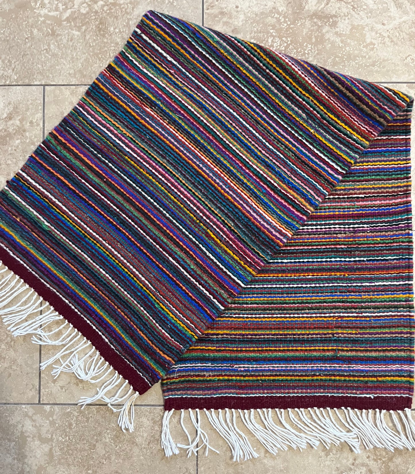 Multicolor Wool Table Runner (42"x 15")